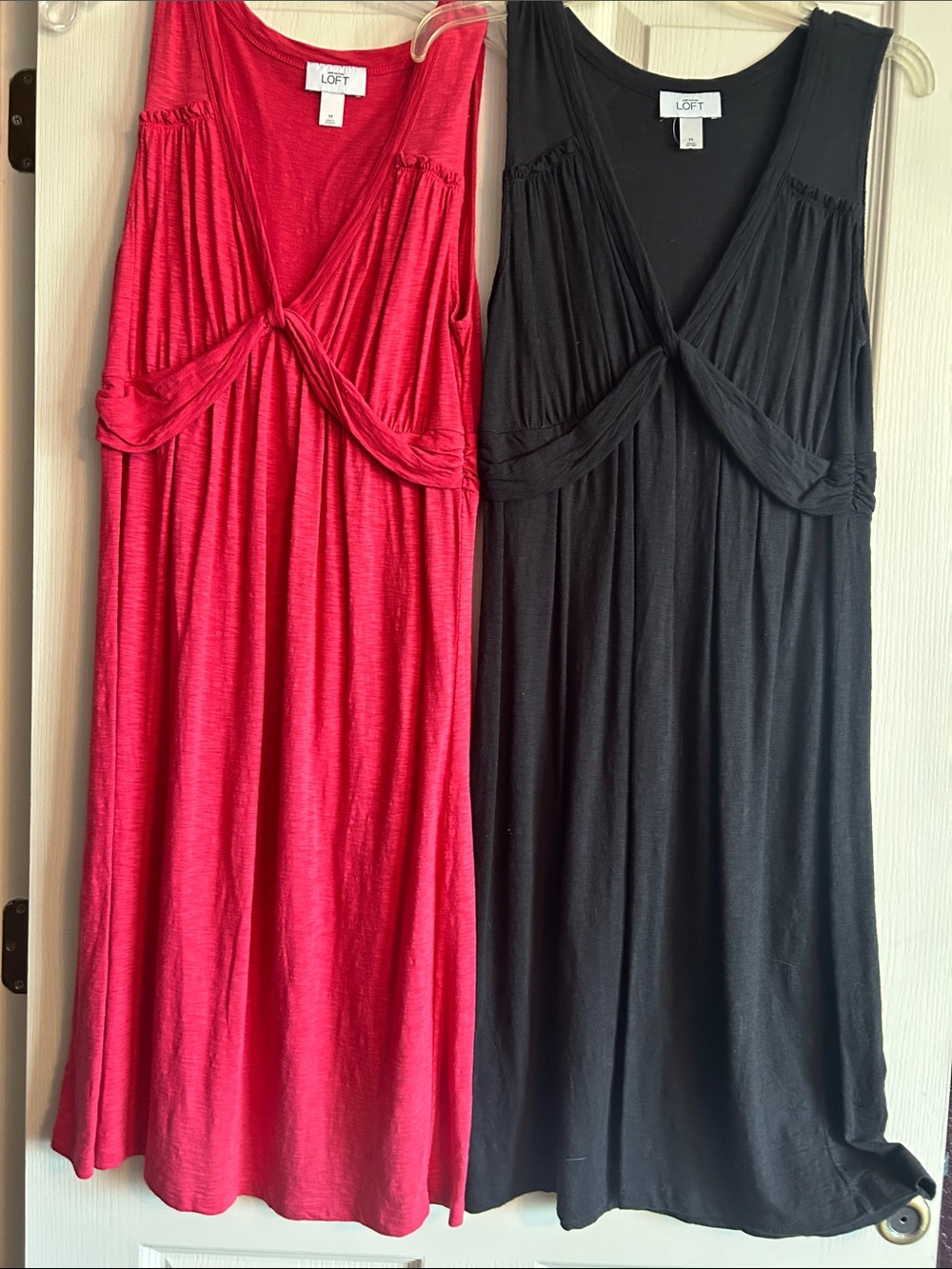 Lot of 2 Ann Taylor LOFT cotton modal tank sundresses M 6 8 10
